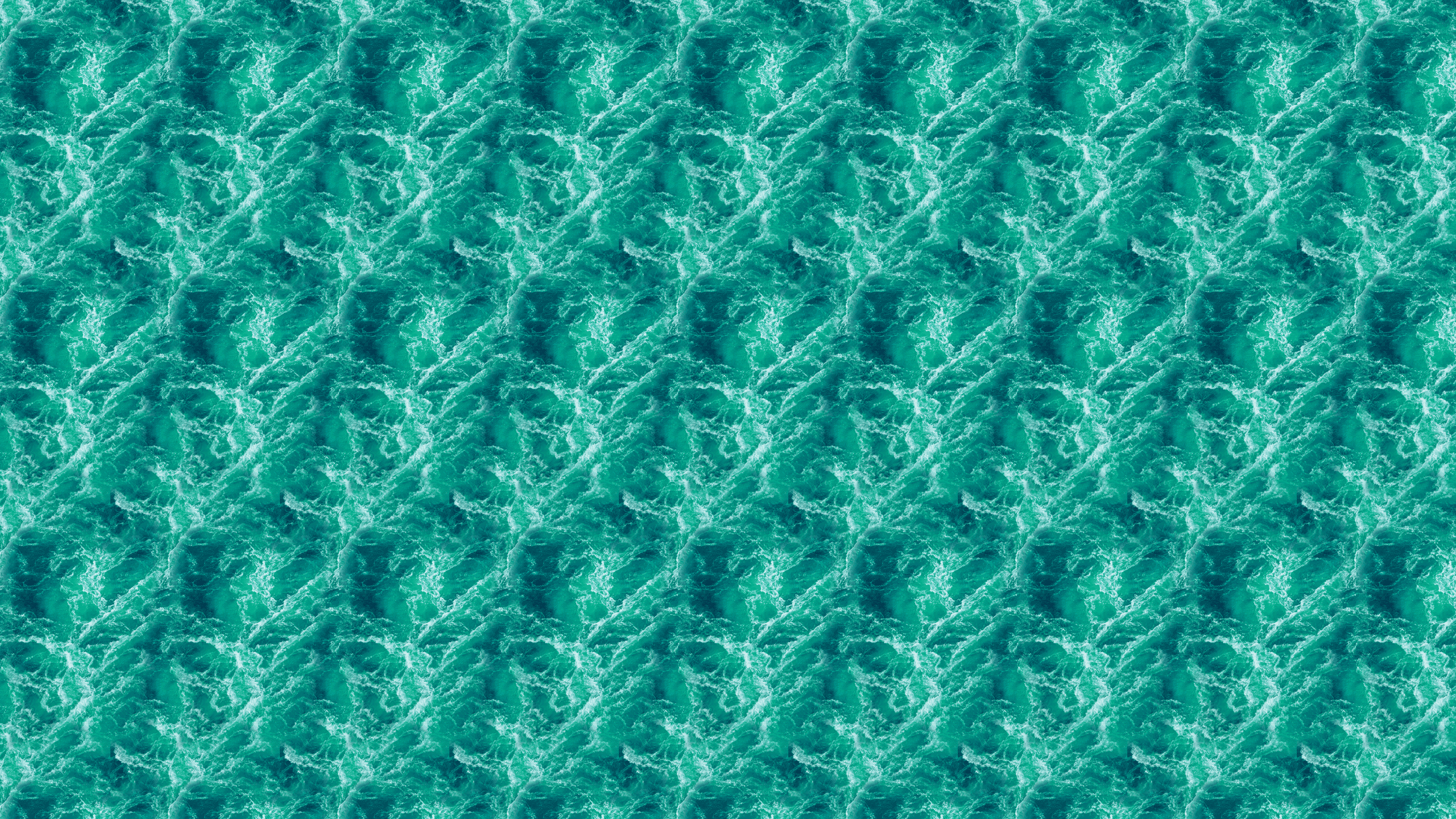 Teal Ocean Waves Desktop Wallpaper