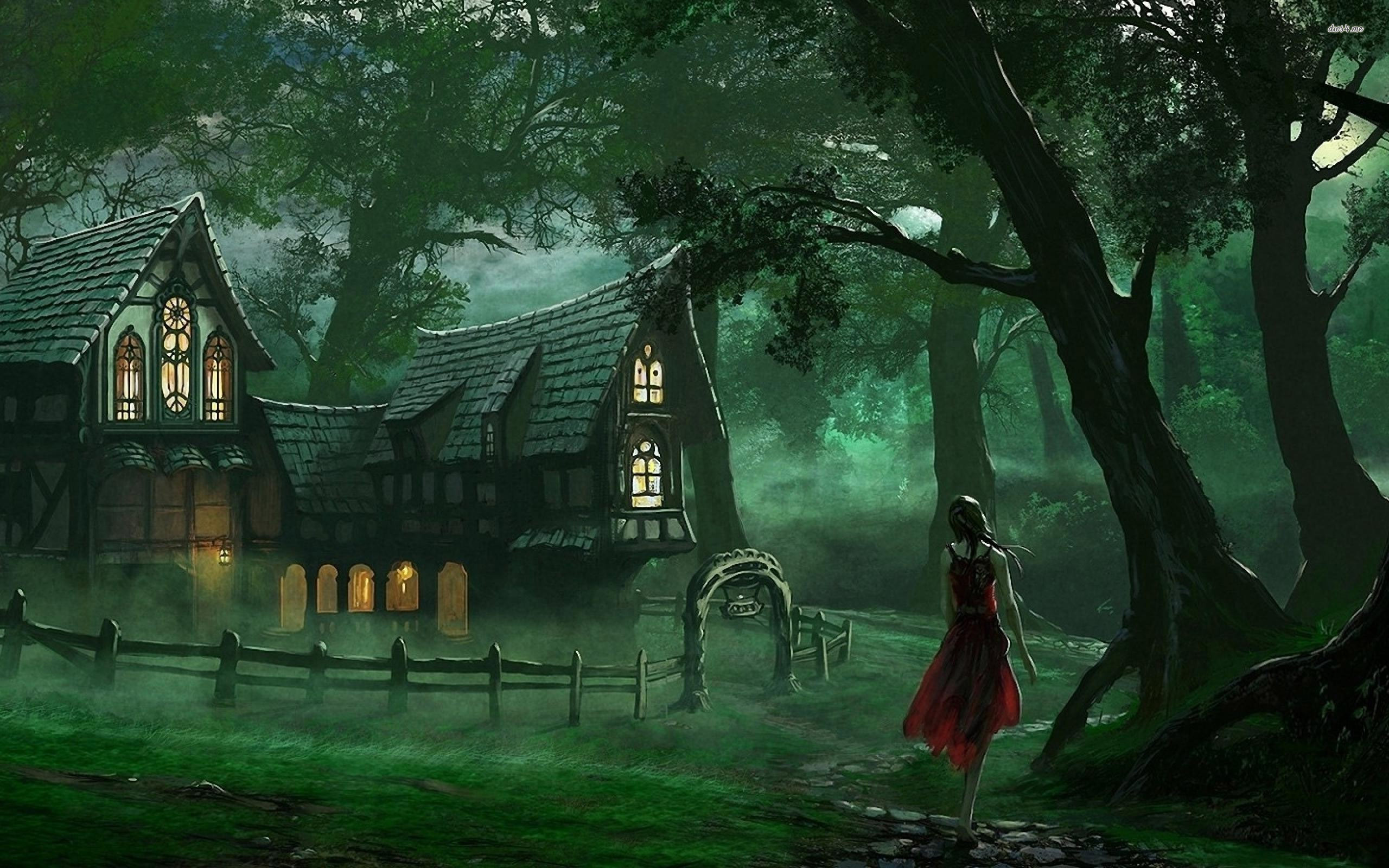 Realistic Little Red Riding Hood Wallpaper Artistic
