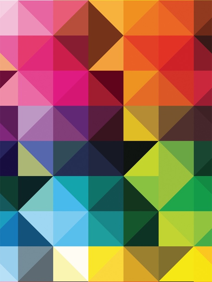 Triangles Rainbows Andy Gilmore Geometric Design Bright Colors