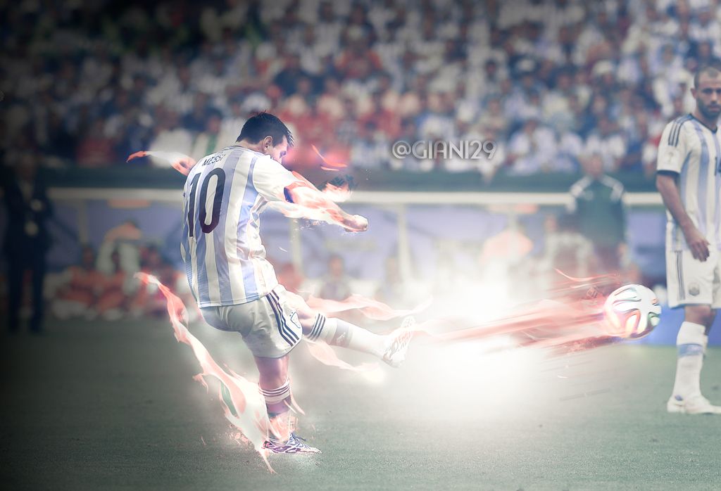 Messi Kick Wallpaper By Gbrusca