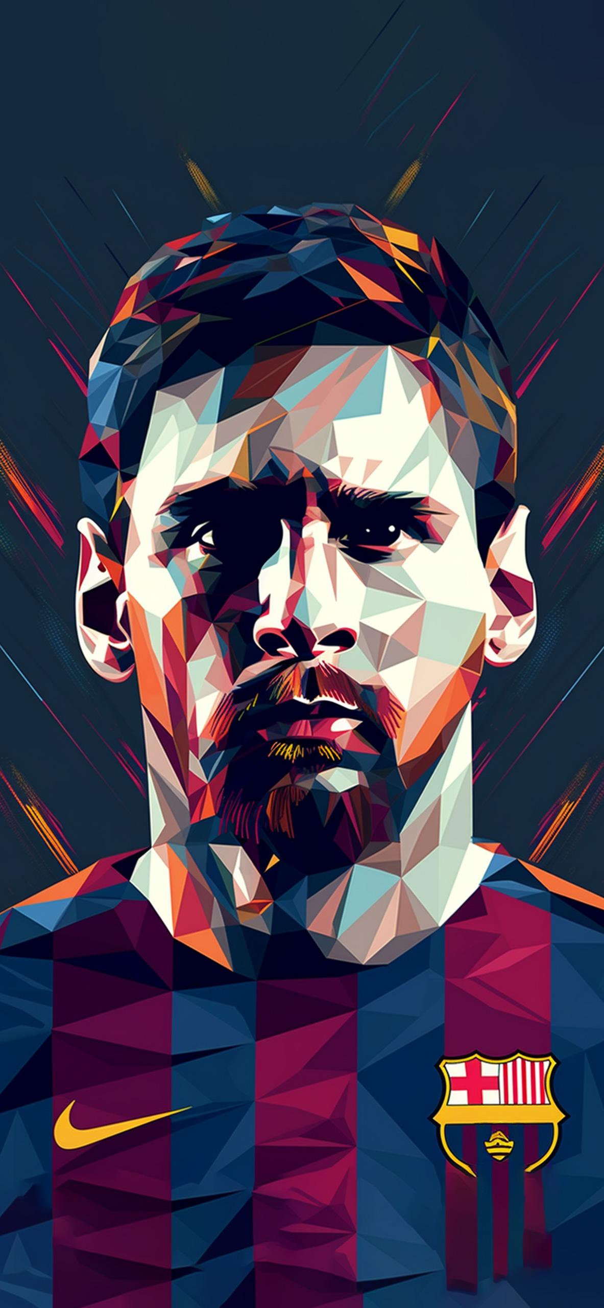 Messi Art Wallpaper Aesthetic For iPhone 4k