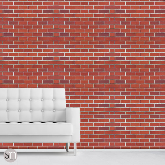 Red Brick Wall Self Adhesive Removable Wallpaper By Graphicsmesh