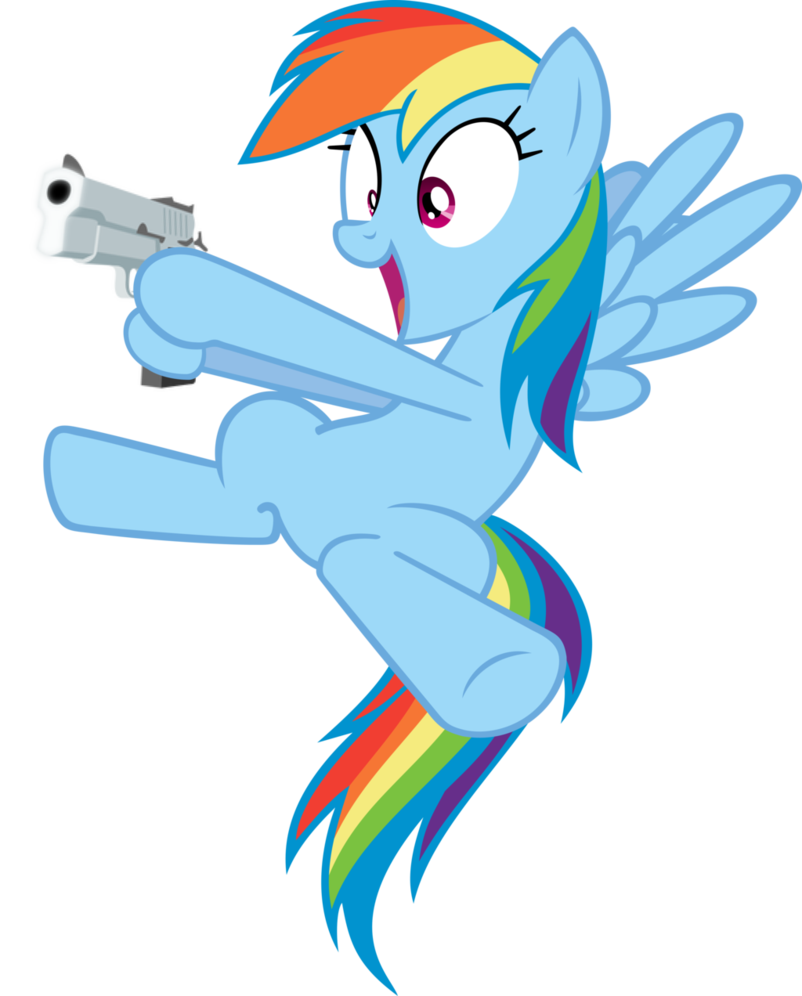Cute Rainbow Dash With Another Gun By Megarainbowdash2000 On