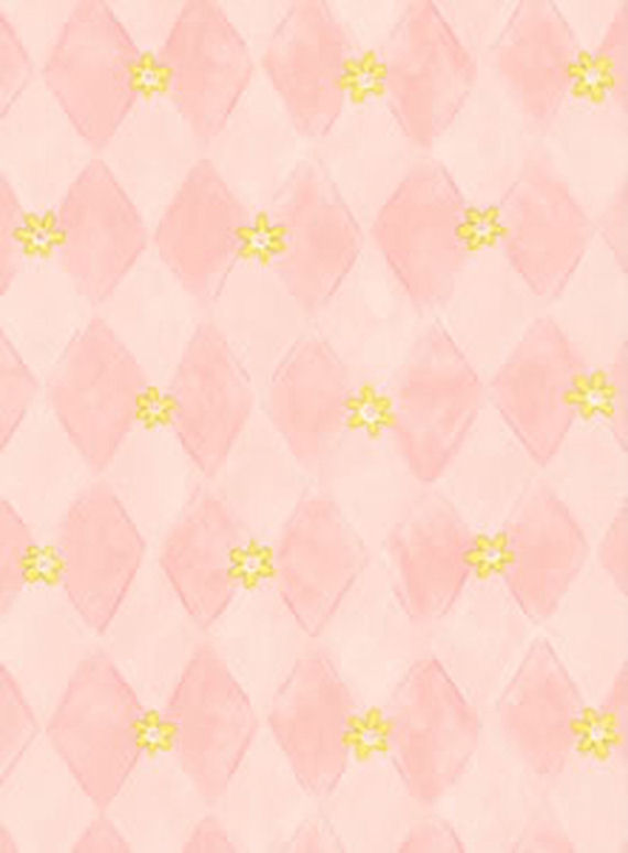 Pink Daisy Harlequin Wall Paper Kids Decor Store