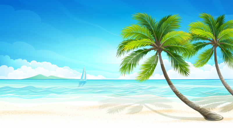 Free download Summer Beach Background Vector Free Vector Graphic Download  [801x441] for your Desktop, Mobile & Tablet | Explore 75+ Free Beach  Backgrounds | Beach Free Wallpaper, Free Wallpaper Beach, Free Beach  Wallpaper