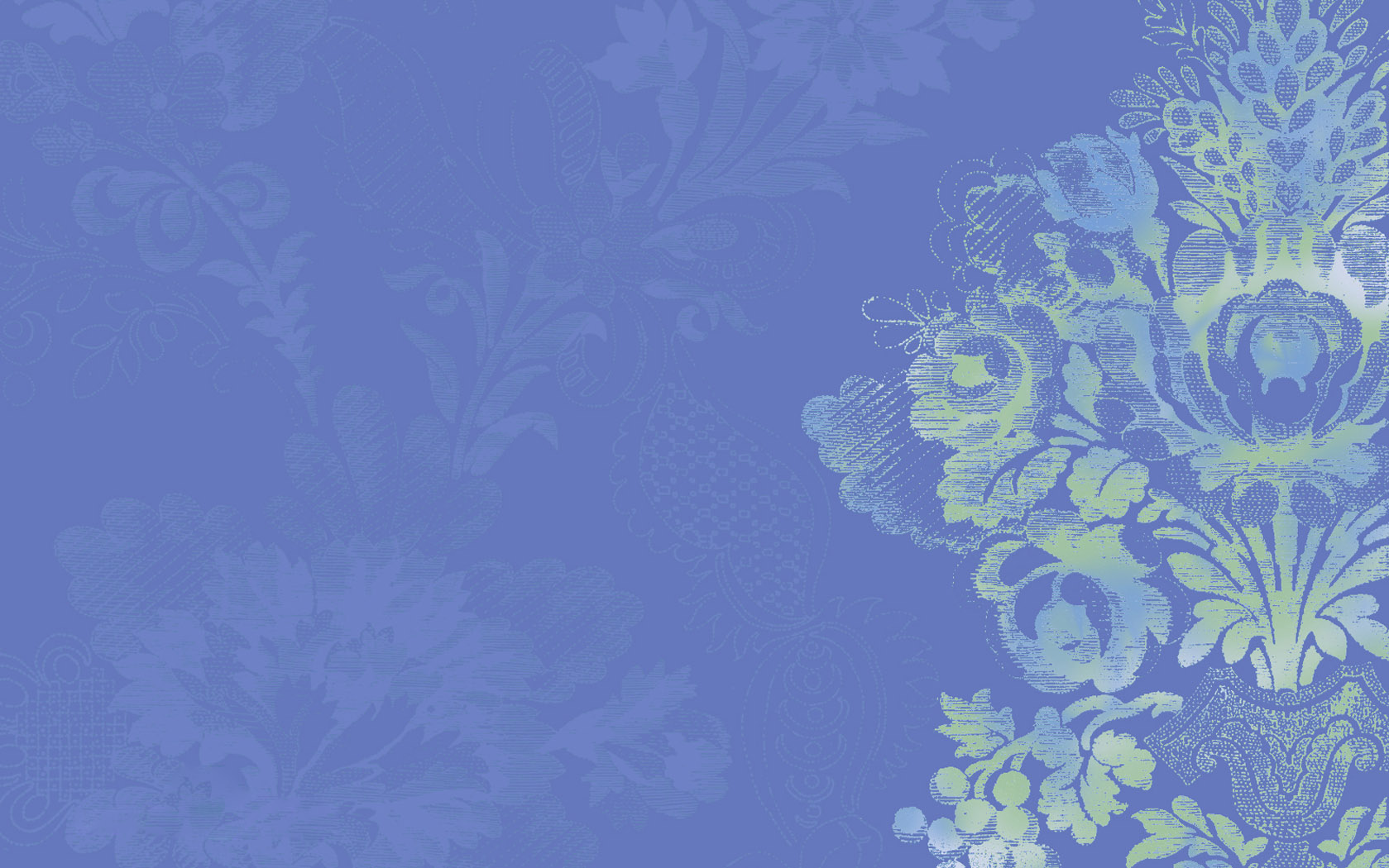 calming wallpaper in serene blue with stylized floral design 1679