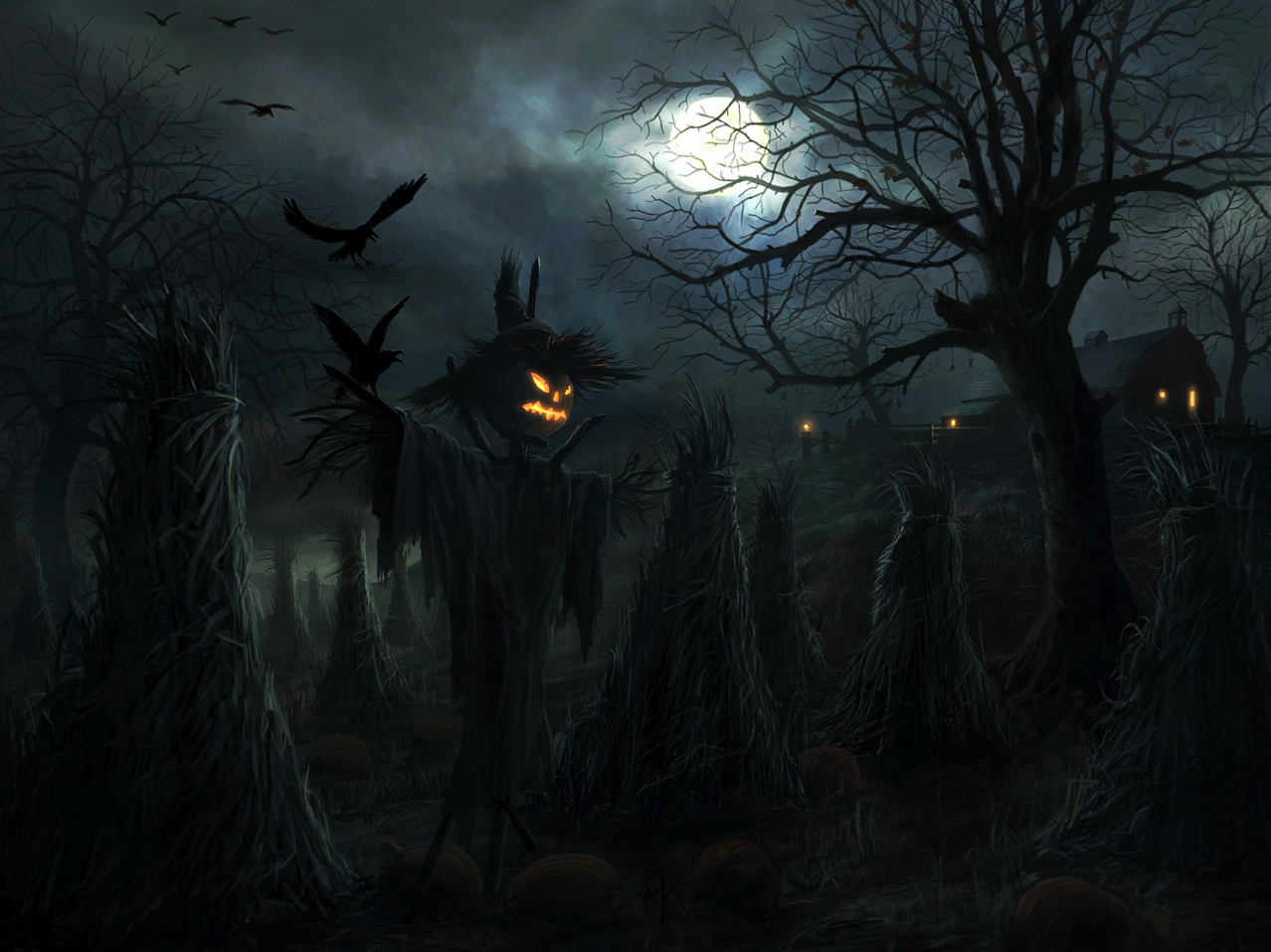 Scarecrow Halloween Wallpaper