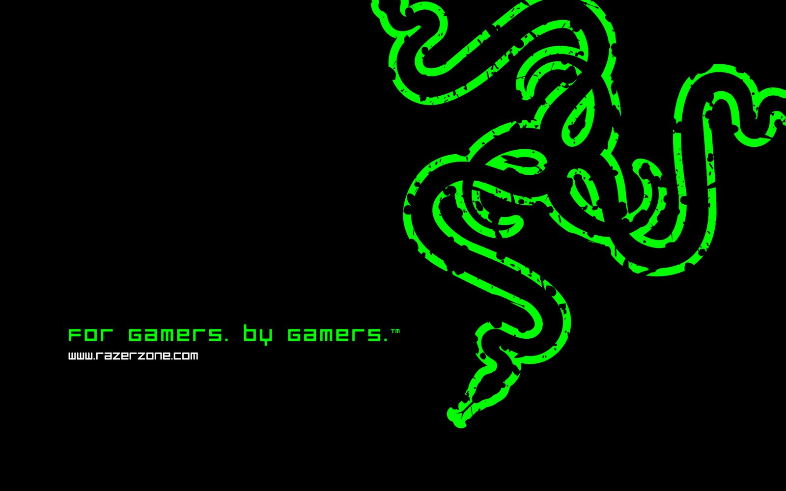 Razer Black Green Snake S Logo High Definition Wallpaper