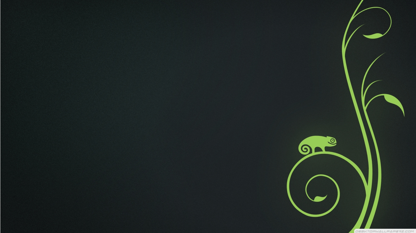 Minimalistic Green Linux Opensuse Suse Chameleon