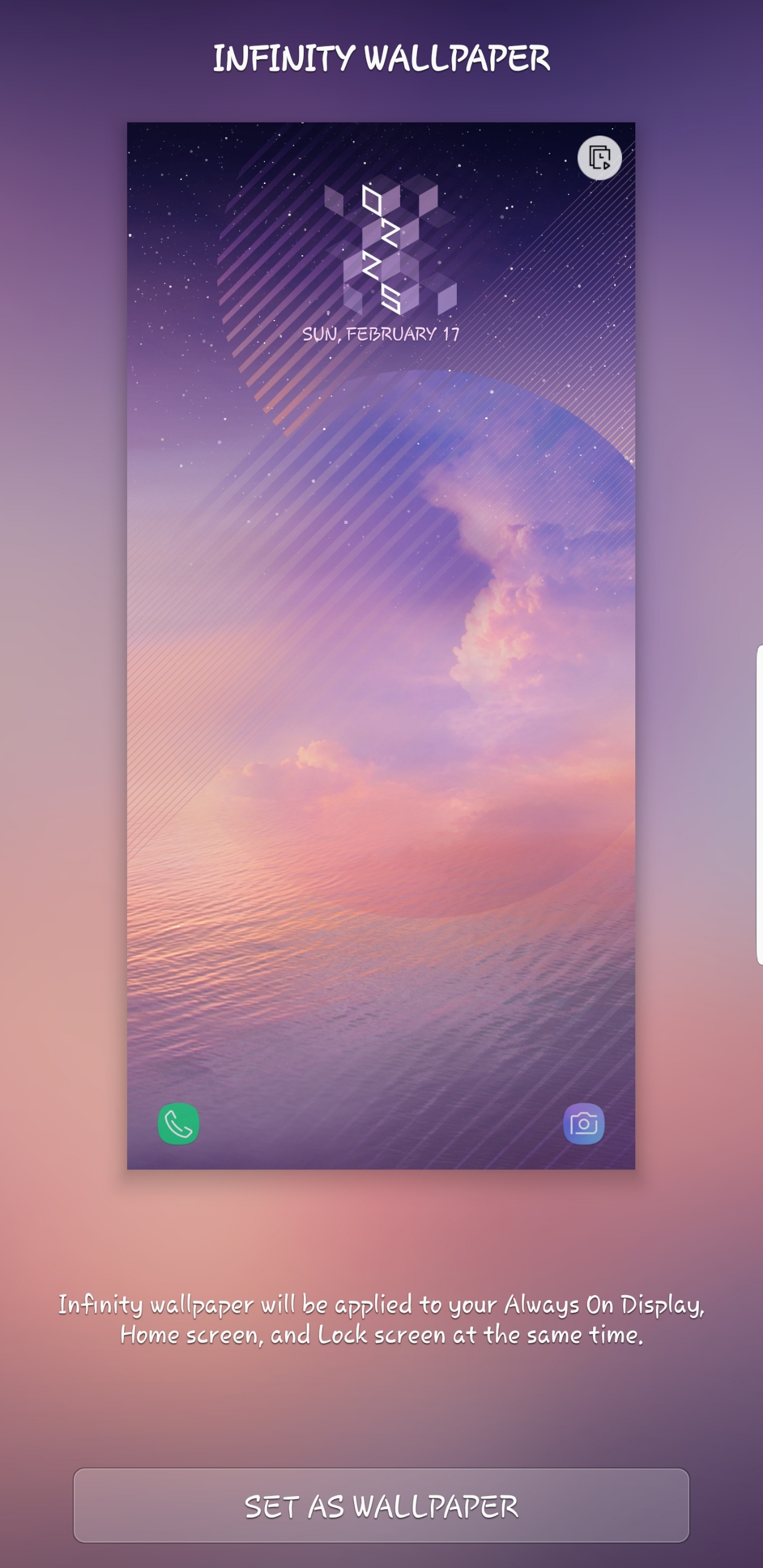 Anybody Know If I Can Get The Note8 Infinity Wallpaper On