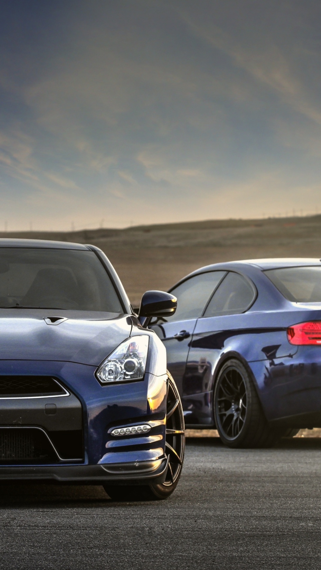 Nissan Gtr And Bmw M3 E92 Wallpaper For iPhone Plus