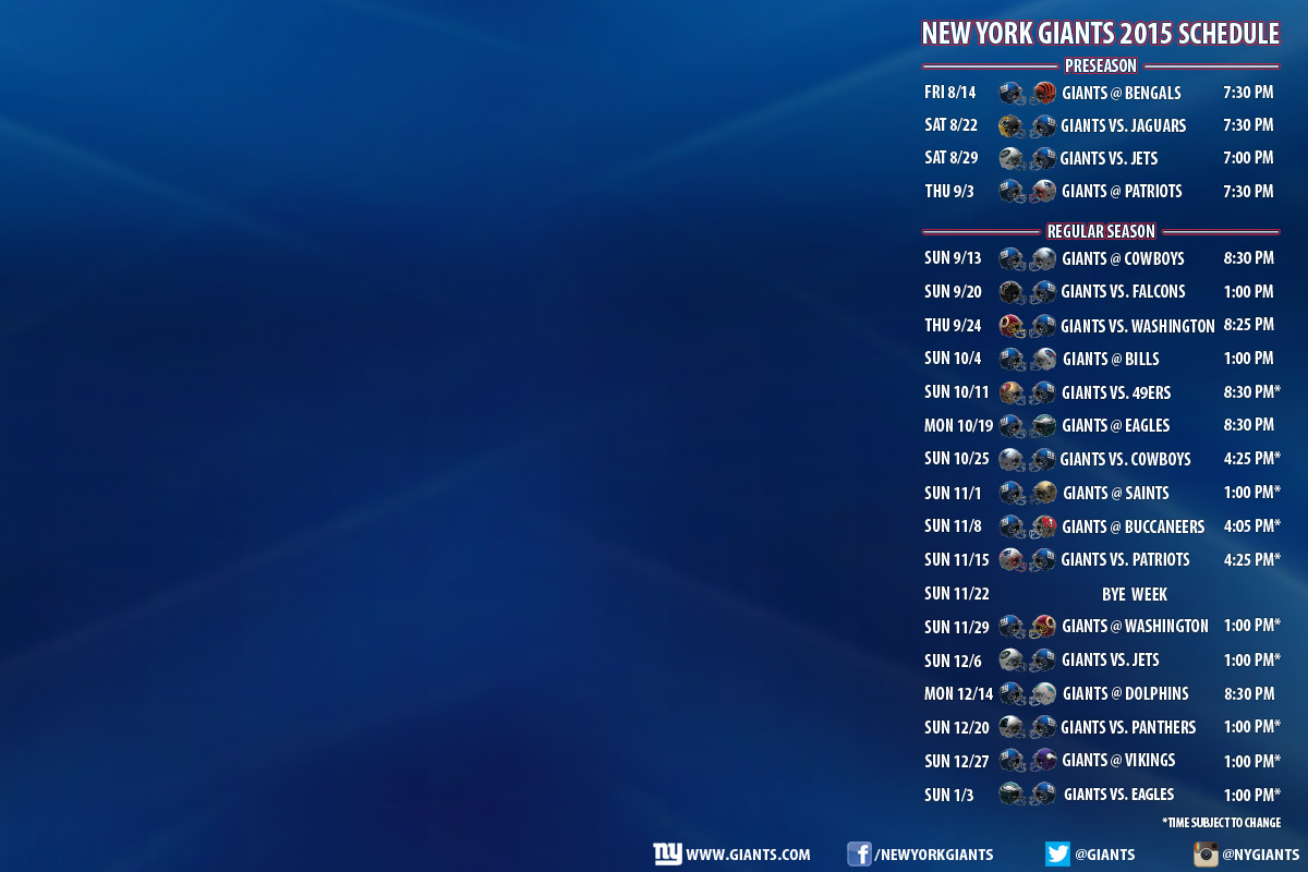 Giants Schedule Desktop Wallpaper Sf