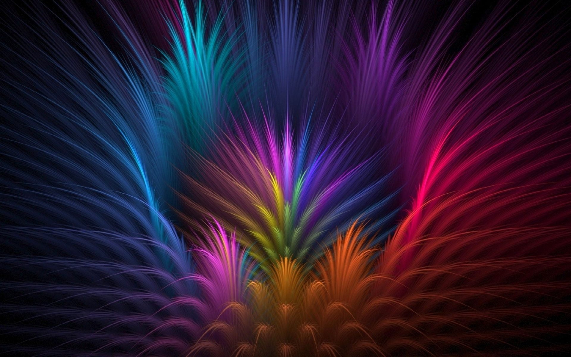 Multicolored Feather Wallpaper Feathers Colorful Abstract HD