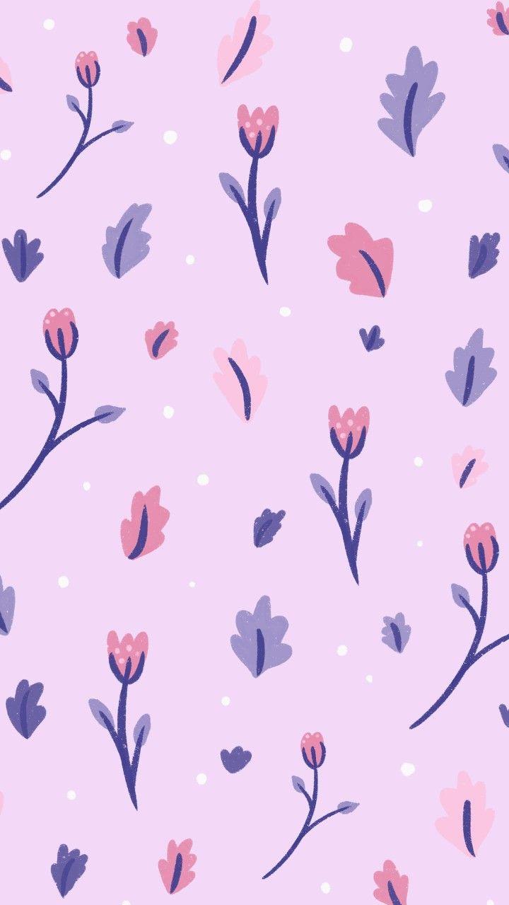 Purple Lilac Flower Wallpaper Simplistic Marimekko