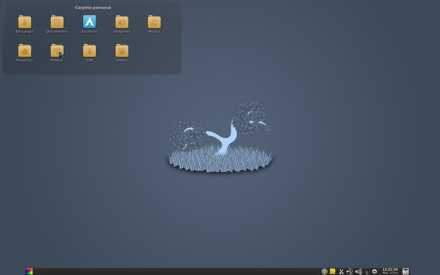 System Archlinux Desktop KDE SC 454 Wallpaper Biominimal Blue