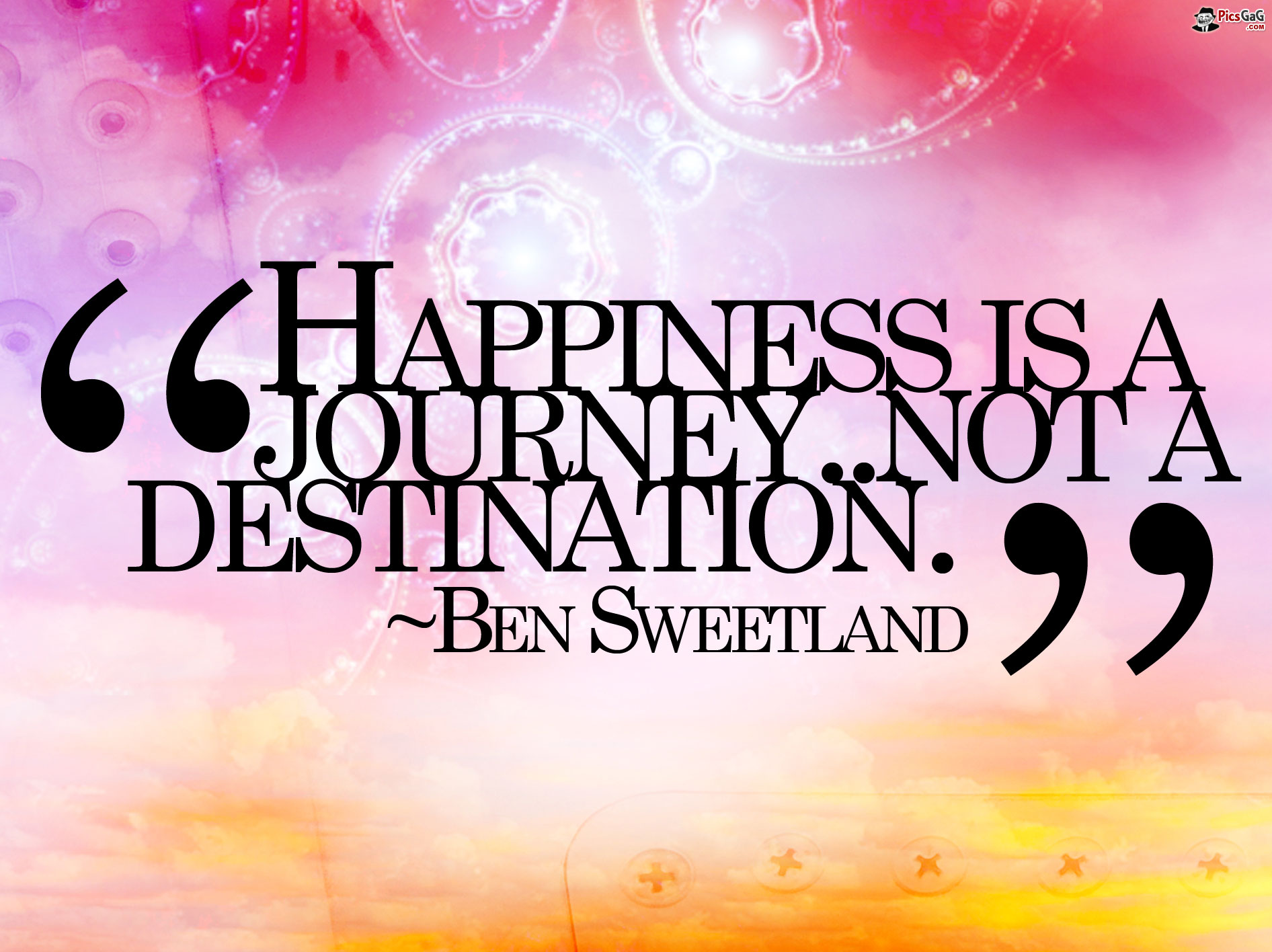 Happiness Is A Journey Quote HD Wallpaper Puter