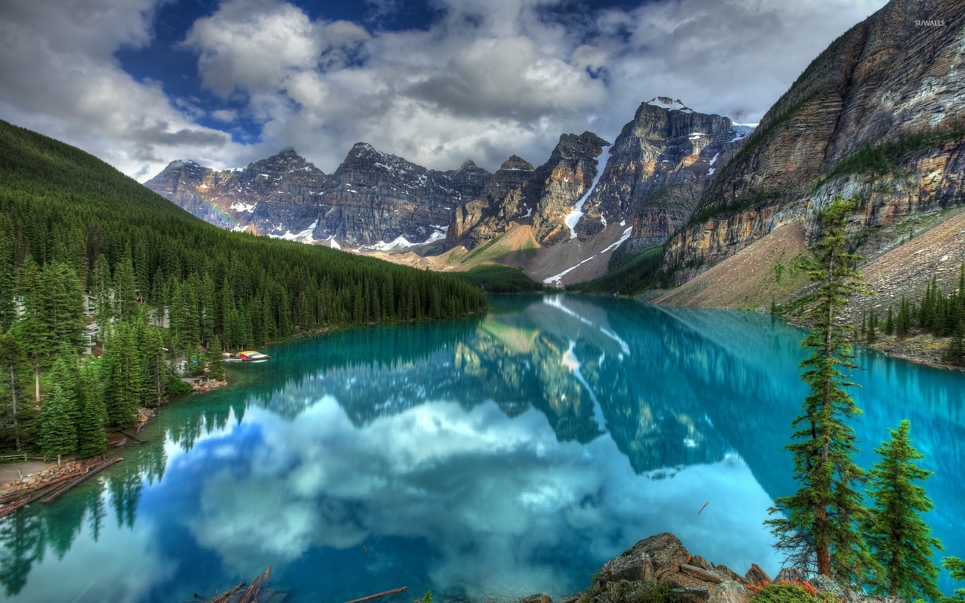 351158 Banff National Park, Canada, Forest, Lake, Landscape, Moraine Lake,  Nature 4k - Rare Gallery HD Wallpapers
