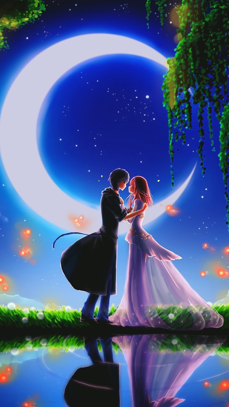 Love Romantic Anime Couple iPhone Ultra HD 4K Wallpapers Traxzee