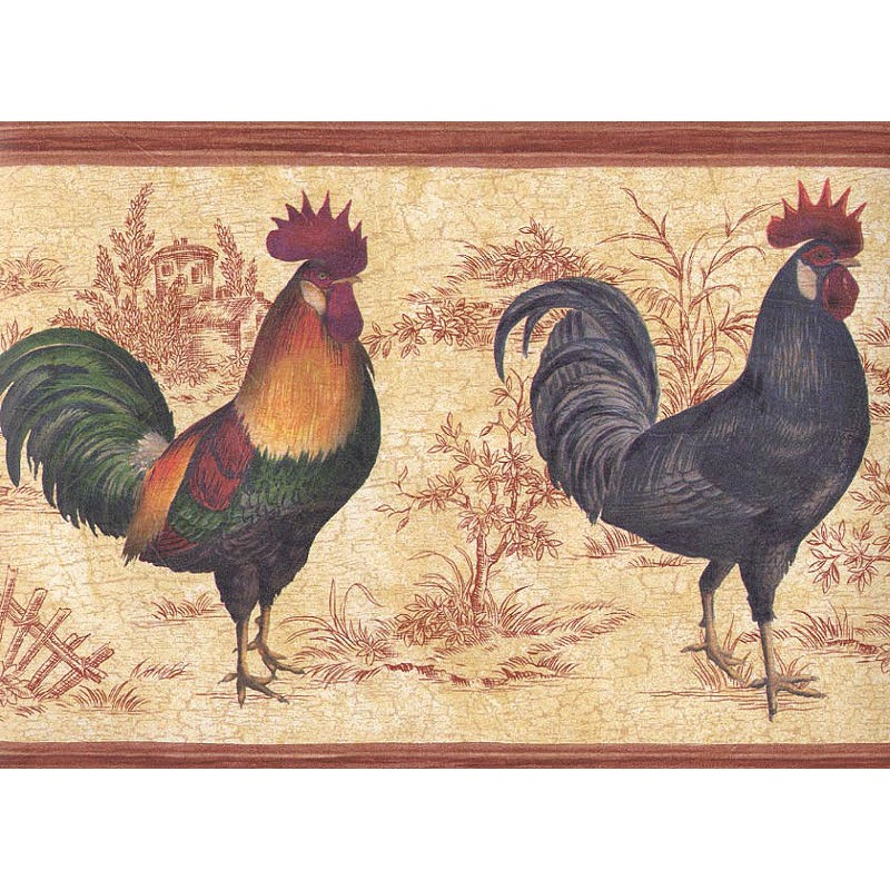 Free download Wallpaper Border Chickens Rooster Toile Border [800x800 ...