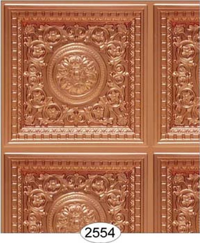 Dollhouse Ceiling Paper Rosette Panel In Copper