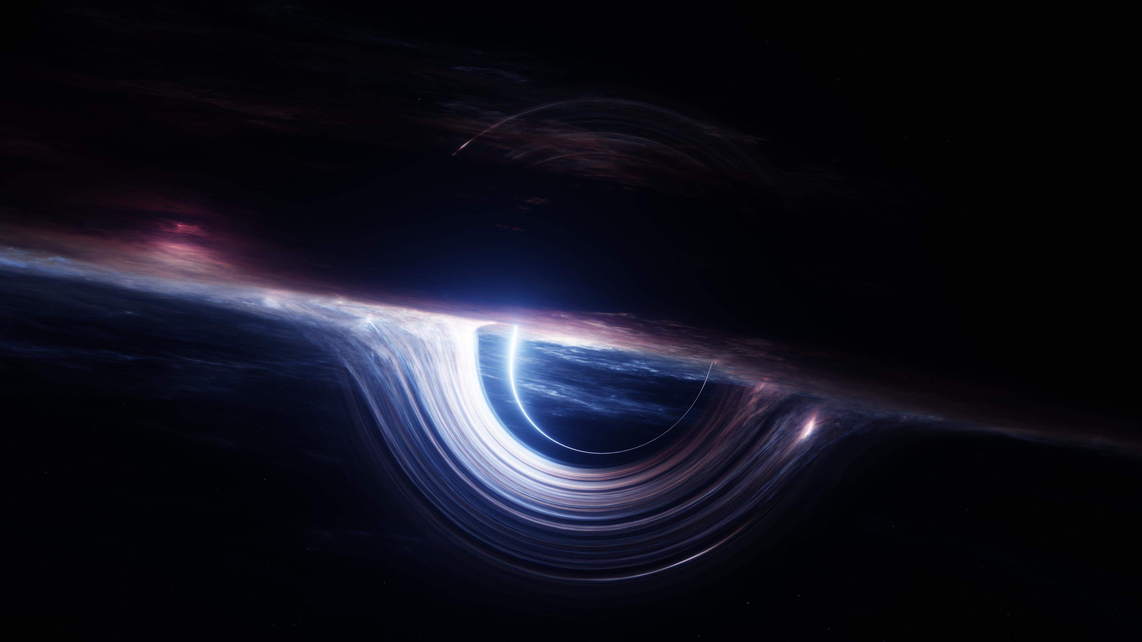 4k Sci Fi Black Hole Wallpaper Background Image