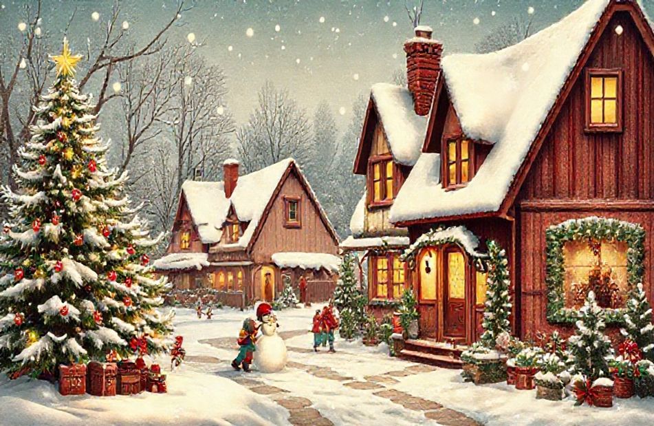 Old Fashioned Christmas Wallpaper
