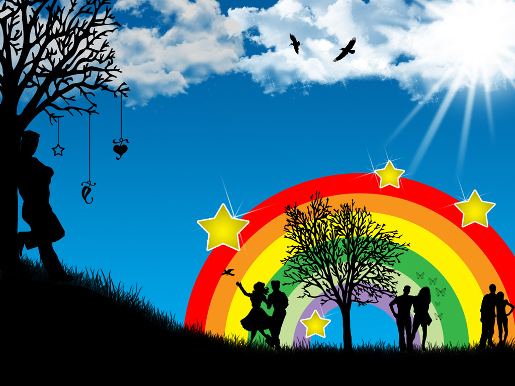 Love And Rainbow Puter Desktop Wallpaper Pictures Image