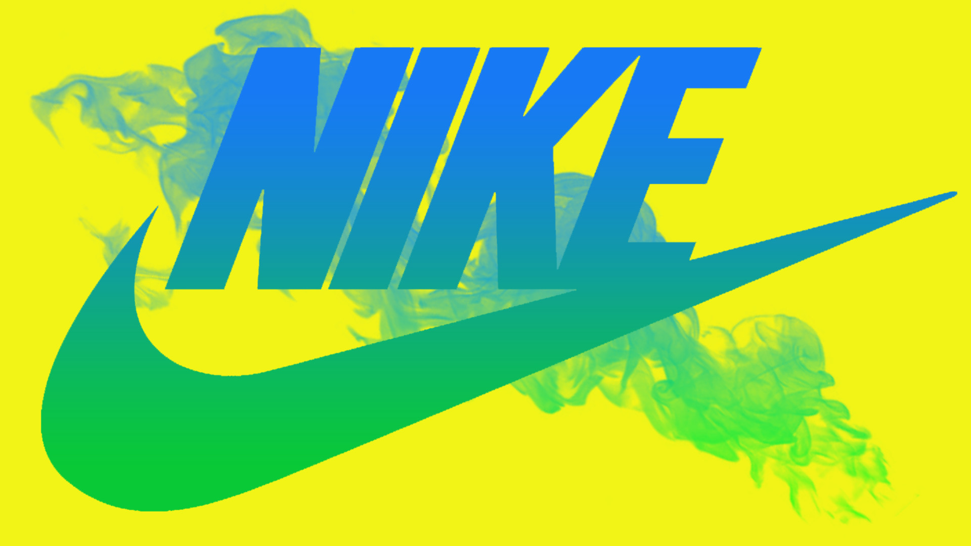 Sport Time Nike Logo On A Yellow Wall