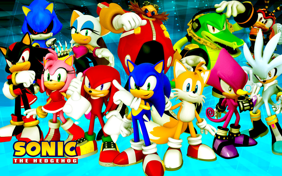 Sonic The Hedgehog And Friends Wallpaper by SonicTheHedgehogBG on