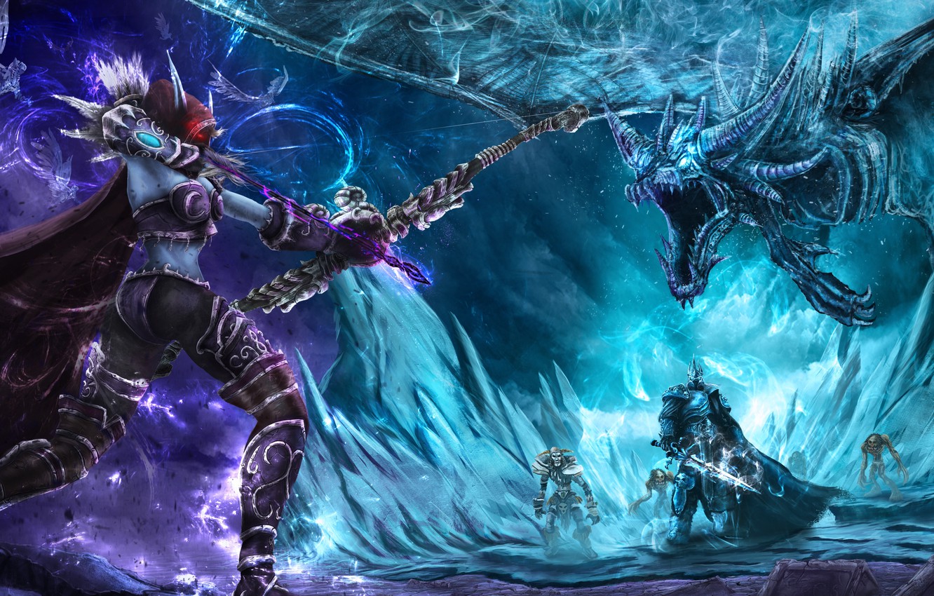 Wallpaper Warcraft Arthas Sylvanas Heroes Of The Storm Moba