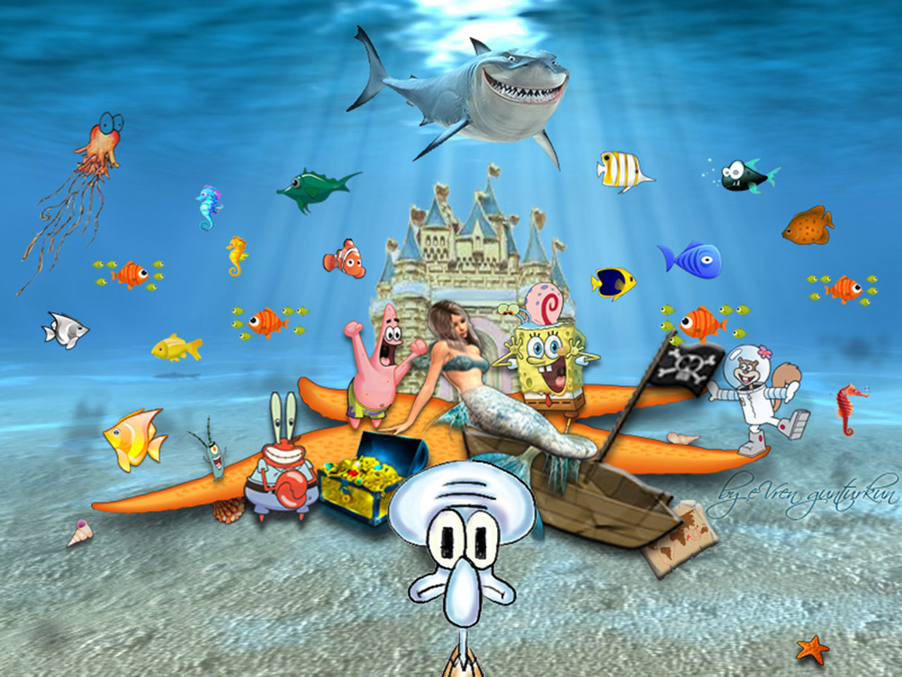 Free Download Spongebob Squarepants Characters Wallpaper 1280x960