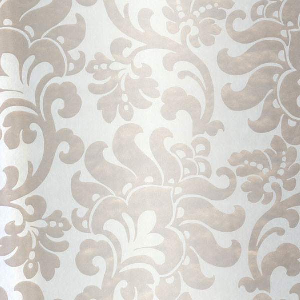 Wall Paper Pewter Large Jacobean Wallpaper   Contemporary   Wallpaper