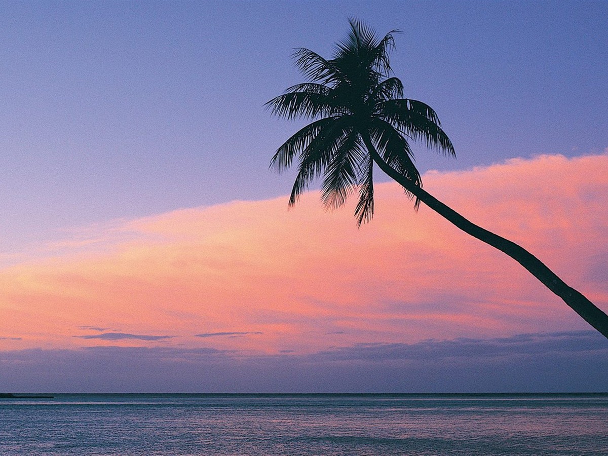 Landscape Fiji Beach Sunset Wallpaper Lock Screen iPhone