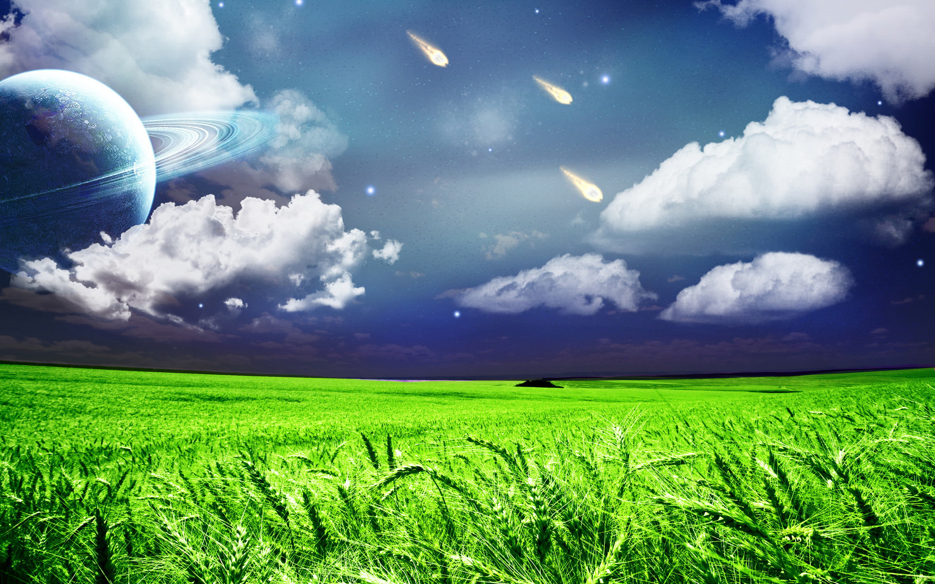 Green Grassland Wallpaper Desktop Background Scenery