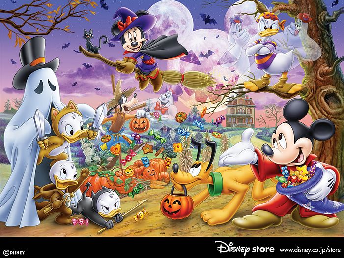 Download Disney Halloween Mickey With Fangs Wallpaper  Wallpaperscom