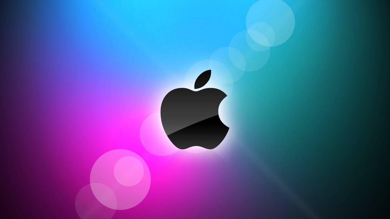 Blue And Pink Apple Wallpaper Picture