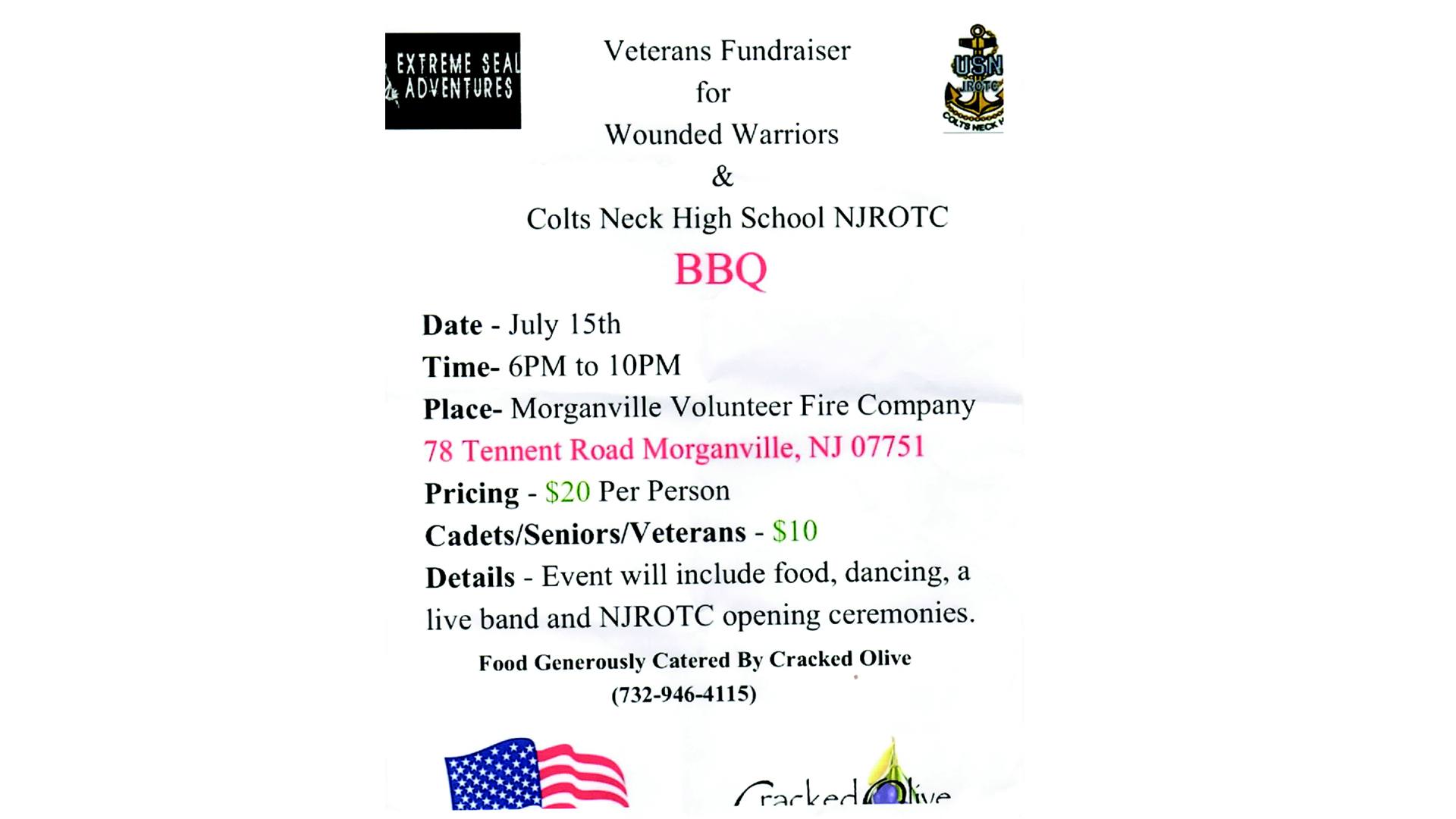Veterans Fundraiser For Wounded Warriors Cnhs Njrotc Bbq