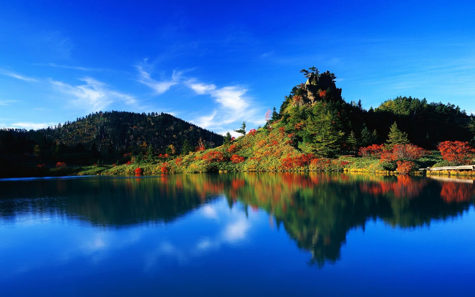 Japan Herbst Natur Landschaft Spiegelung Hochwertige