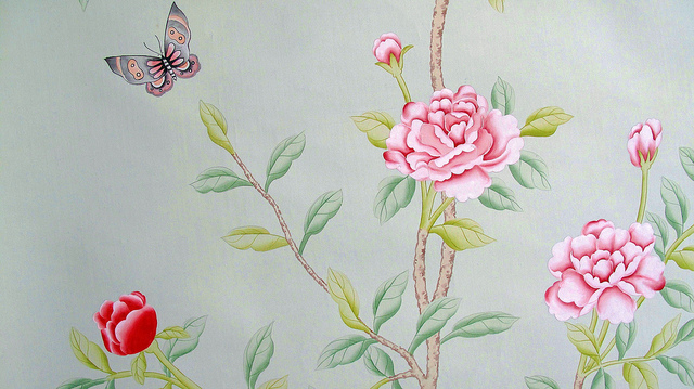 Griffin and Wong hand painted chinese silk wallpaper Flickr   Photo 500x281