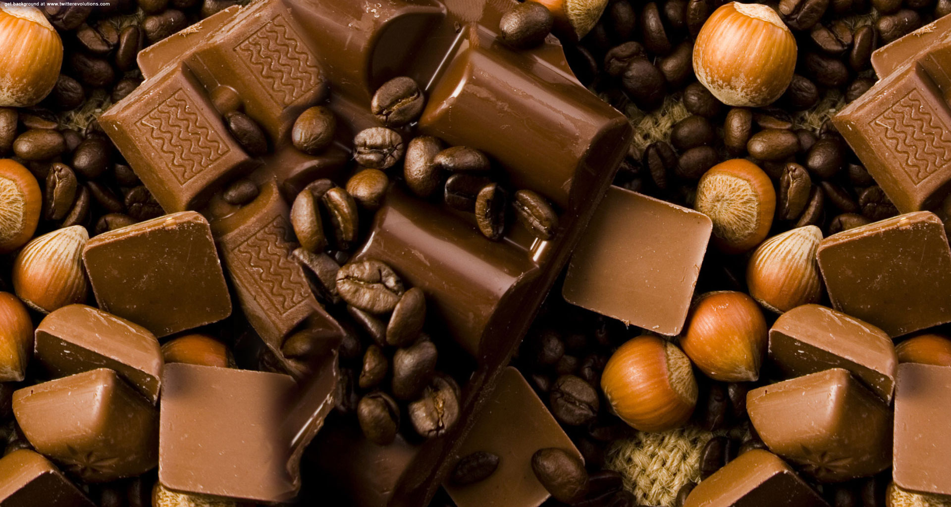 Chocolate nuts background   Twitterevolutions