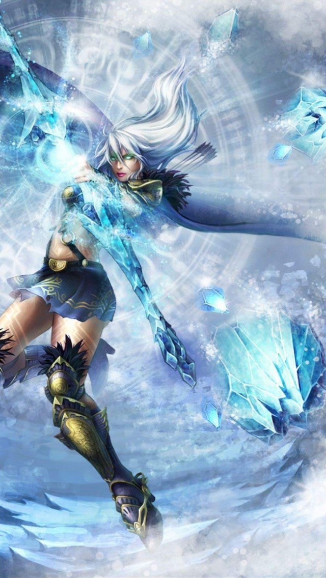 Ice Blue League Of Legends iPhone Wallpaper