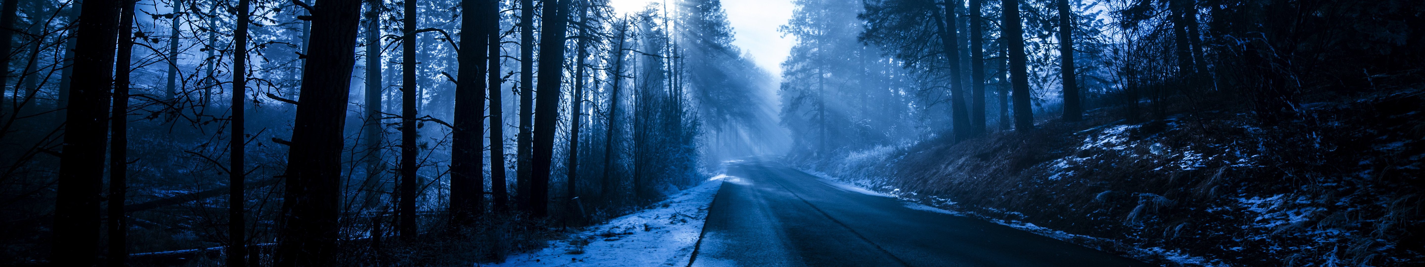 Winter Road HD Wallpaper Background Image Id