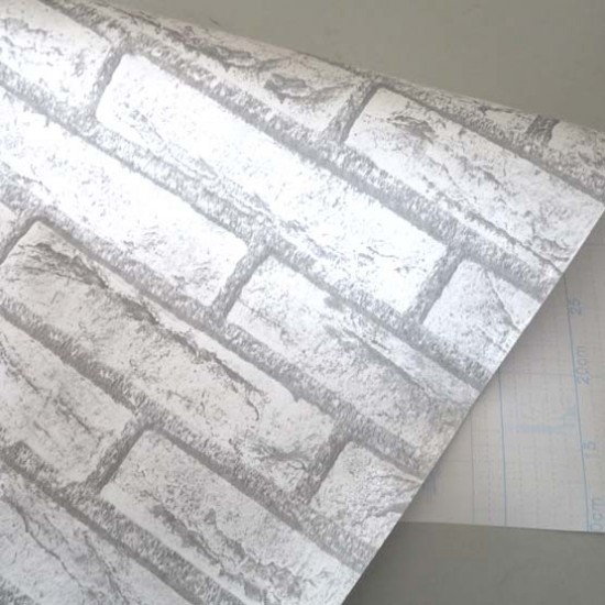 18 Vintage Grey Brick Peel Stick Wallpaper   Self Adhesive Wall Paper 550x550