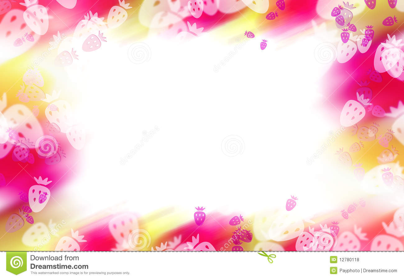 Strawberry Wallpaper Border Abstract Colorful