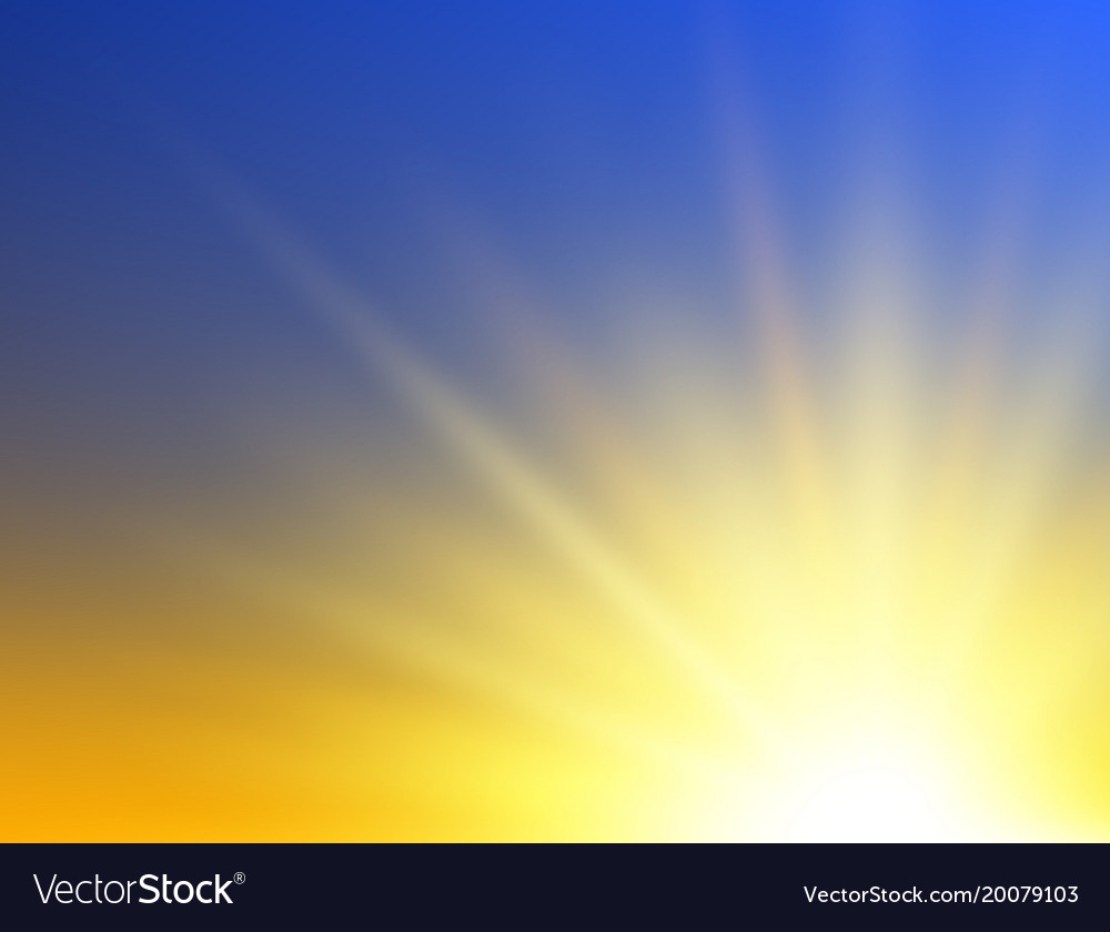 Sunshine Background Abstract Sunrise Concept Vector Image