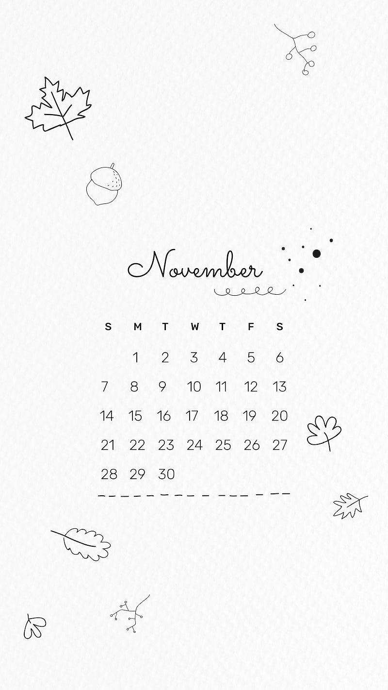November Calendar Wallpaper Image Photos Png