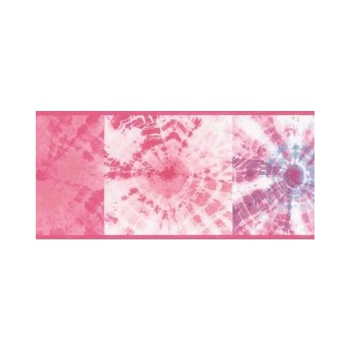Pink and Blue Tie Dye Wallpaper Border Home Improvement