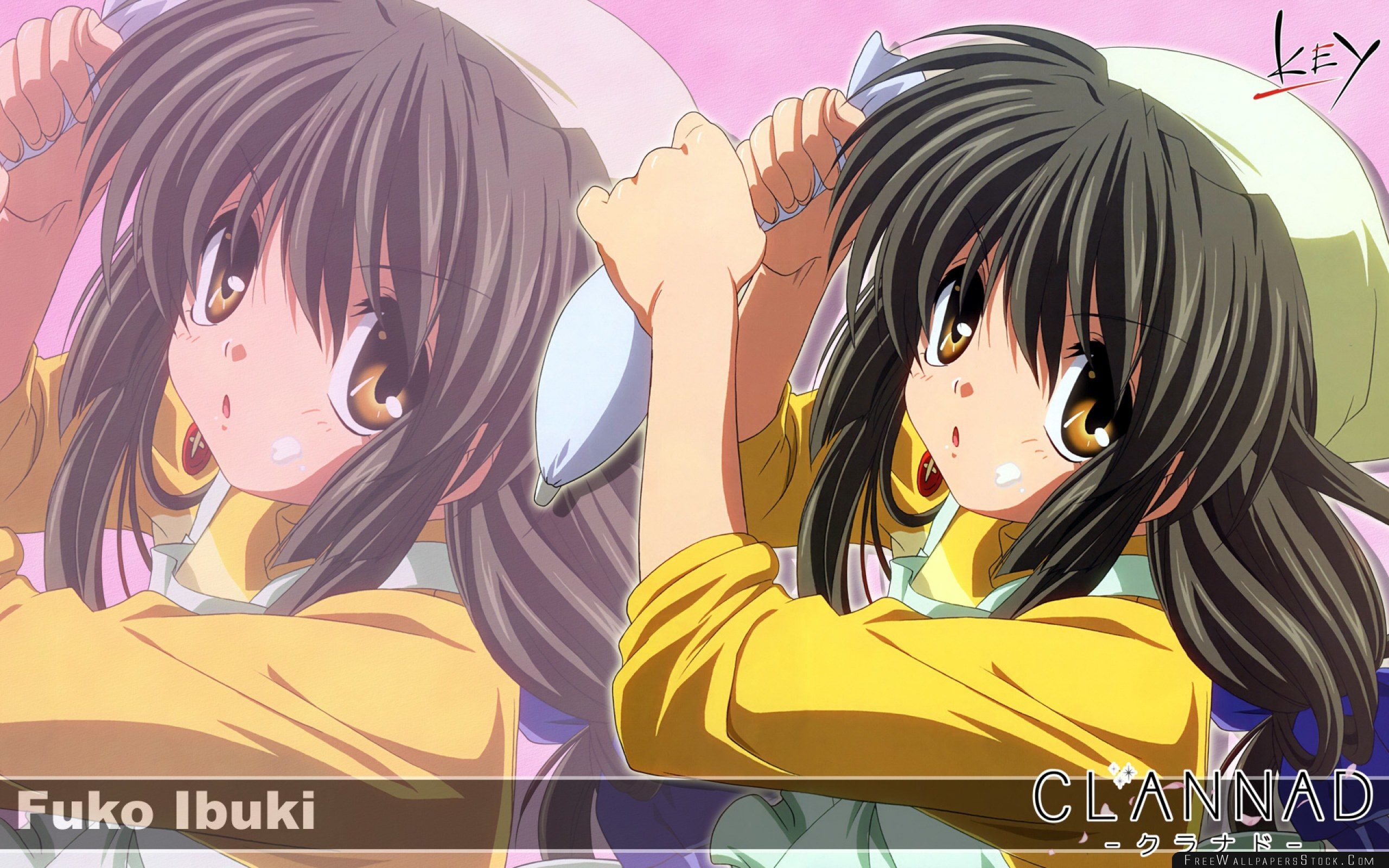 Nad Ibuki Fuuko Girl Brunette Apron Big Eyes Wallpaper Fuko