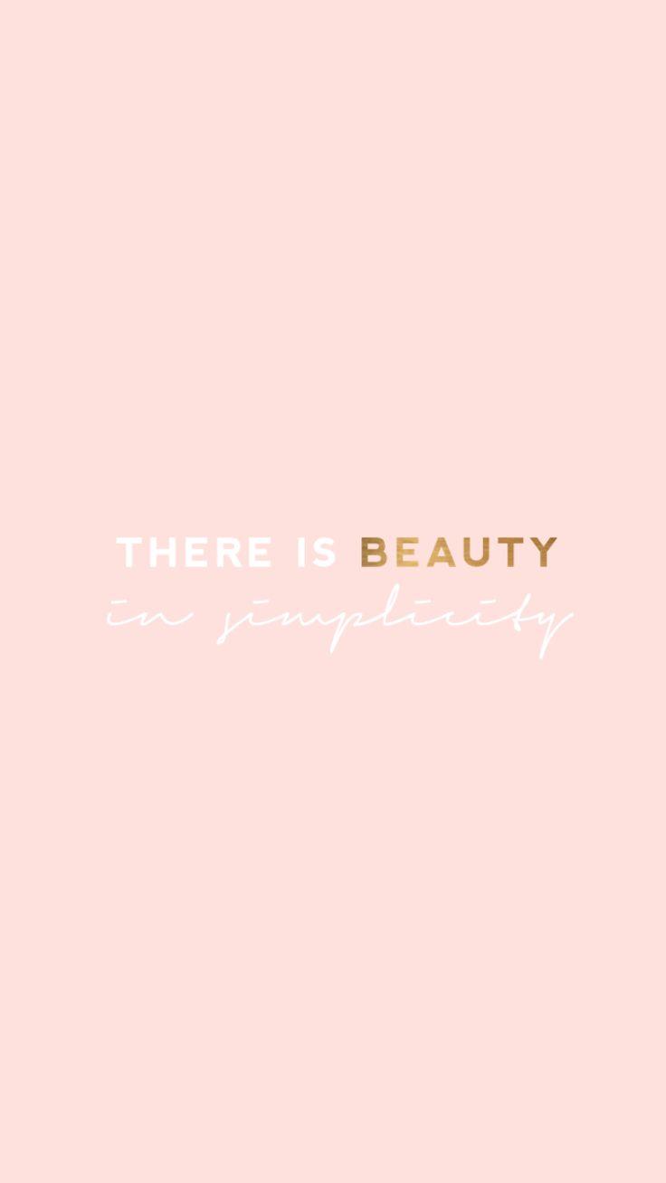 Pink And Gold Quote iPhone Wallpaper Background