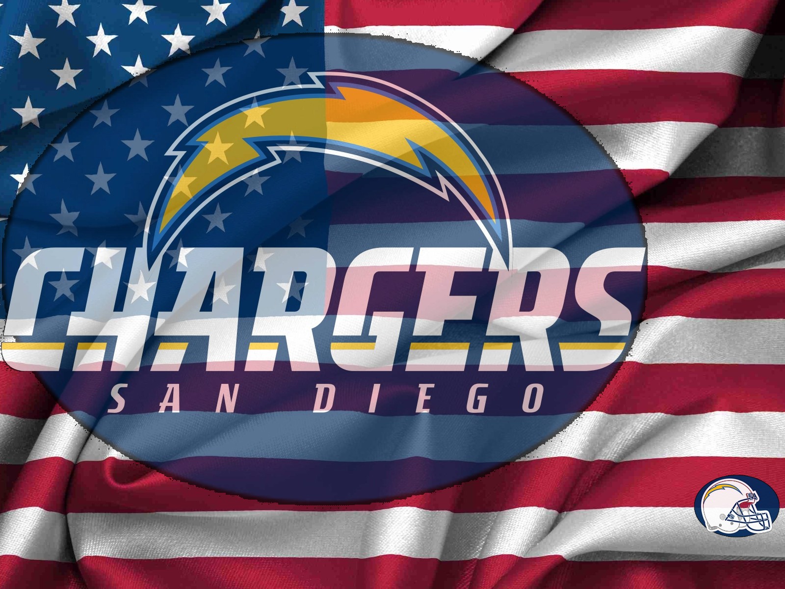 San Diego Chargers Logo USA Flag Wavy Canvas 1600x1200 DESKTOP NFL